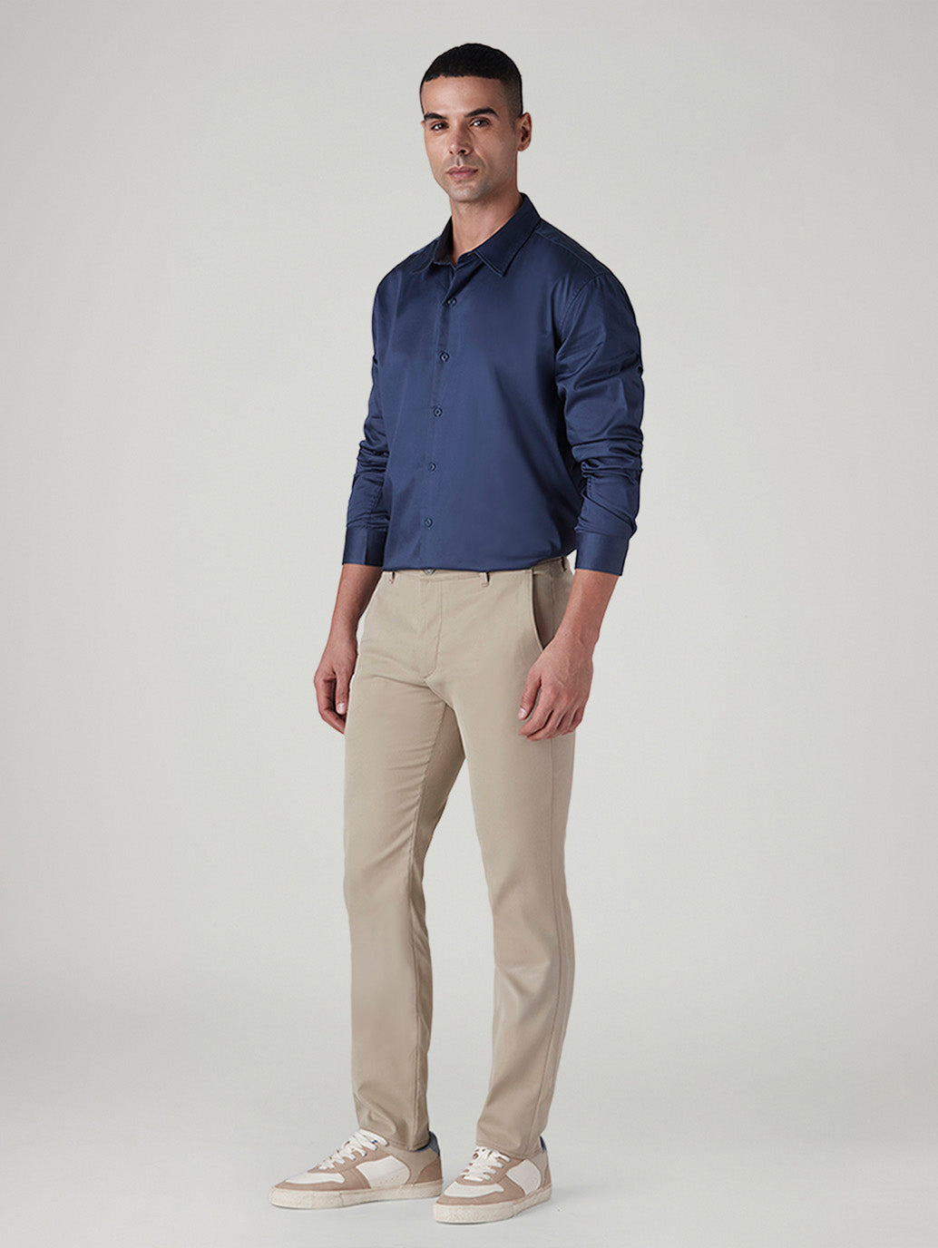 Men's 511 Beige Slim Fit Mid Rise Tech Pant Chinos - Side View