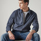 Men's Solid Regular Fit Redloop Denim Tech Jacket - Styleshot View