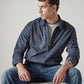 Men's Solid Regular Fit Redloop Denim Tech Jacket - Logo View