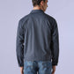 Men's Solid Regular Fit Redloop Denim Tech Jacket - 0a3a0f65-6103-467f-bb89-2c6b9c508b3d View