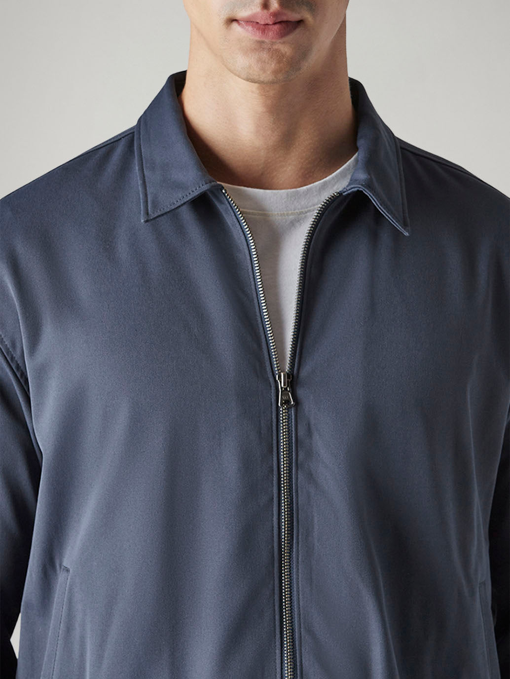 Men's Solid Regular Fit Redloop Denim Tech Jacket - 20 View