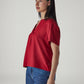 Women's Solid Regular Fit Poplin Top - Side View