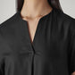 Women's Solid Regular Fit Poplin Top - Detail View