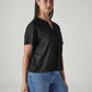Women's Solid Regular Fit Poplin Top - Side View