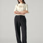 Women's 94 Black Baggy Fit Mid Rise Easy Trousers - Styleshot View