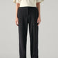 Women's 94 Black Baggy Fit Mid Rise Easy Trousers - Detailshot View