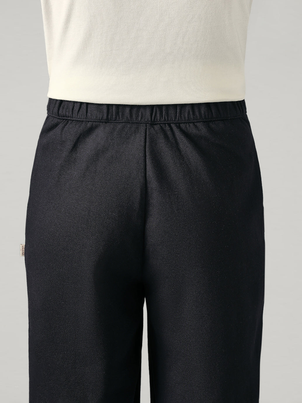Women's 94 Black Baggy Fit Mid Rise Easy Trousers - Detailshot3 View