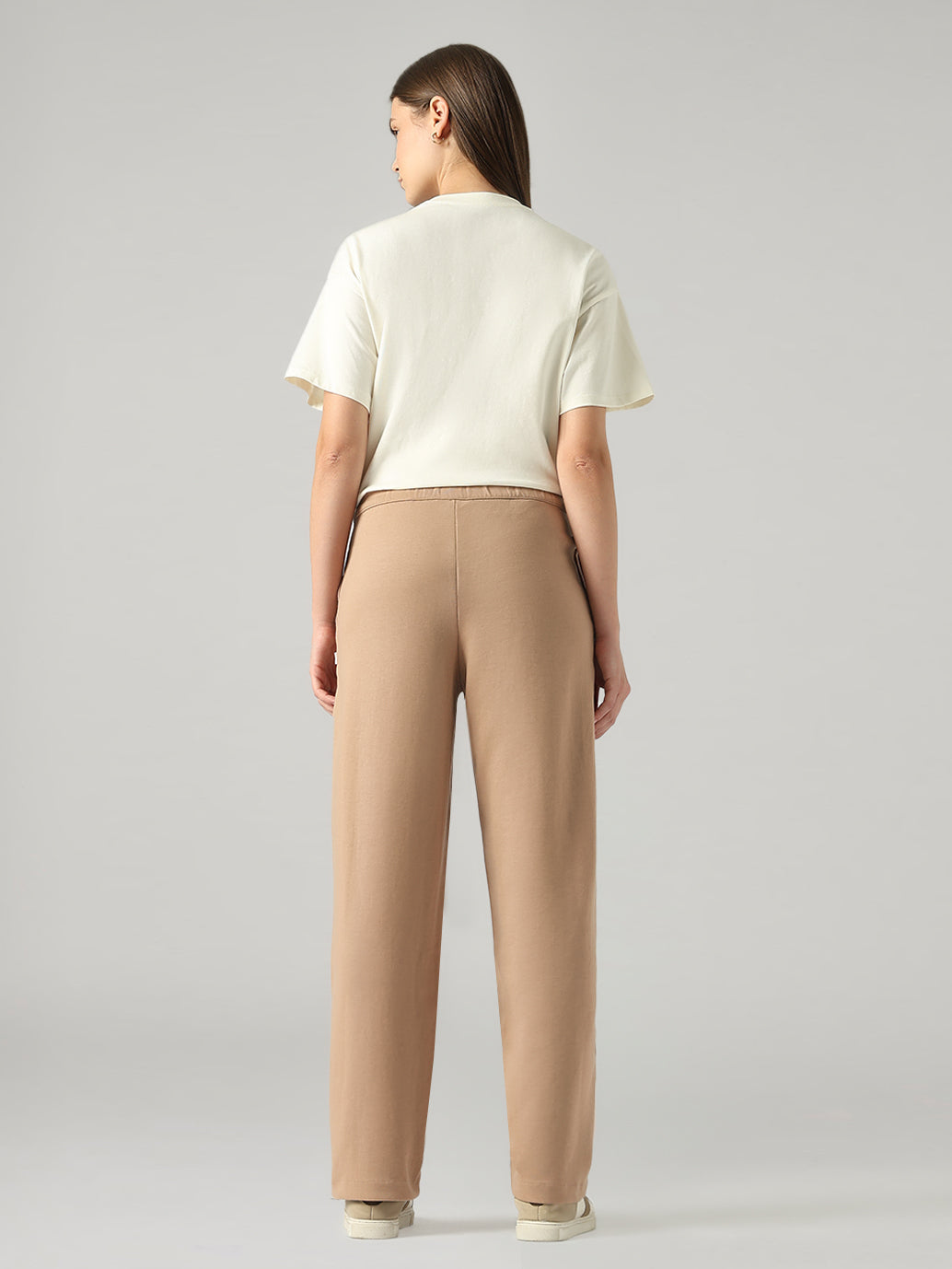 Women's 94 Khaki Baggy Fit Mid Rise Easy Trouser - Back View