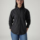 Women's Solid Relaxed Fit Poplin Shirt - Front View