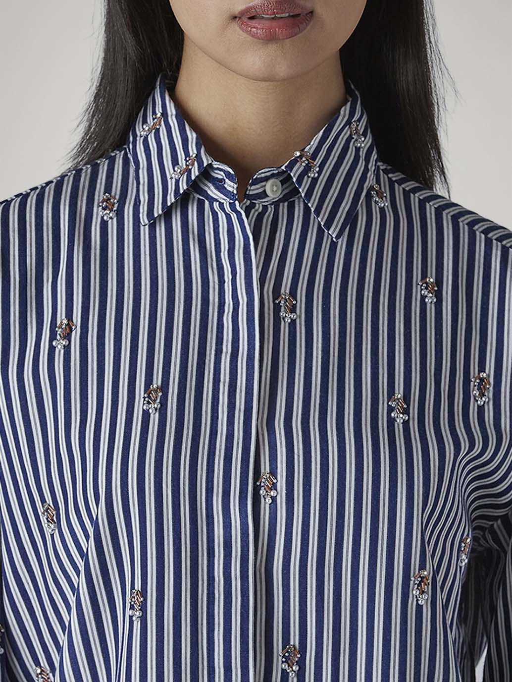 Women's Striped Relaxed Fit Shirt - 20 View