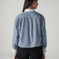 Women's Striped Embellished Relaxed Fit Shirt - Back View