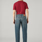 Men's Blue Baggy Fit Mid Rise Jeans - Back View