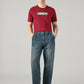 Men's Blue Baggy Fit Mid Rise Jeans - Front View