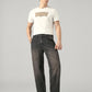 Men's Charcoal Grey Baggy Fit Mid Rise Jeans - Styleshot View