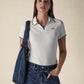 Women's Solid Off White Pique Polo T-shirt - 86e4d70e-7b7b-4202-a082-ec0e88fc6f5a View
