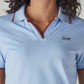 Women's Solid Light Blue Pique Polo T-shirt - 20 View