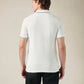 Men's Cotton Poly Blend Slim Fit Pique Polo T-shirt - Back View