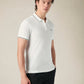 Men's Cotton Poly Blend Slim Fit Pique Polo T-shirt - Side View