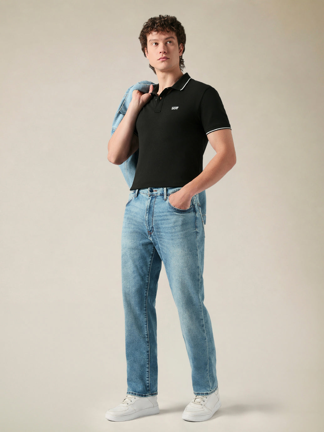 Men's Cotton Poly Blend Slim Fit Solid Pique Polo T-shirt - Full View