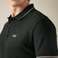 Men's Cotton Poly Blend Slim Fit Solid Pique Polo T-shirt - Detail View