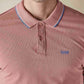 Men's Solid Peach Slim Fit Pique Polo T-shirt - 349d079b-3fbf-4723-9f3c-bed7b5185f9e View