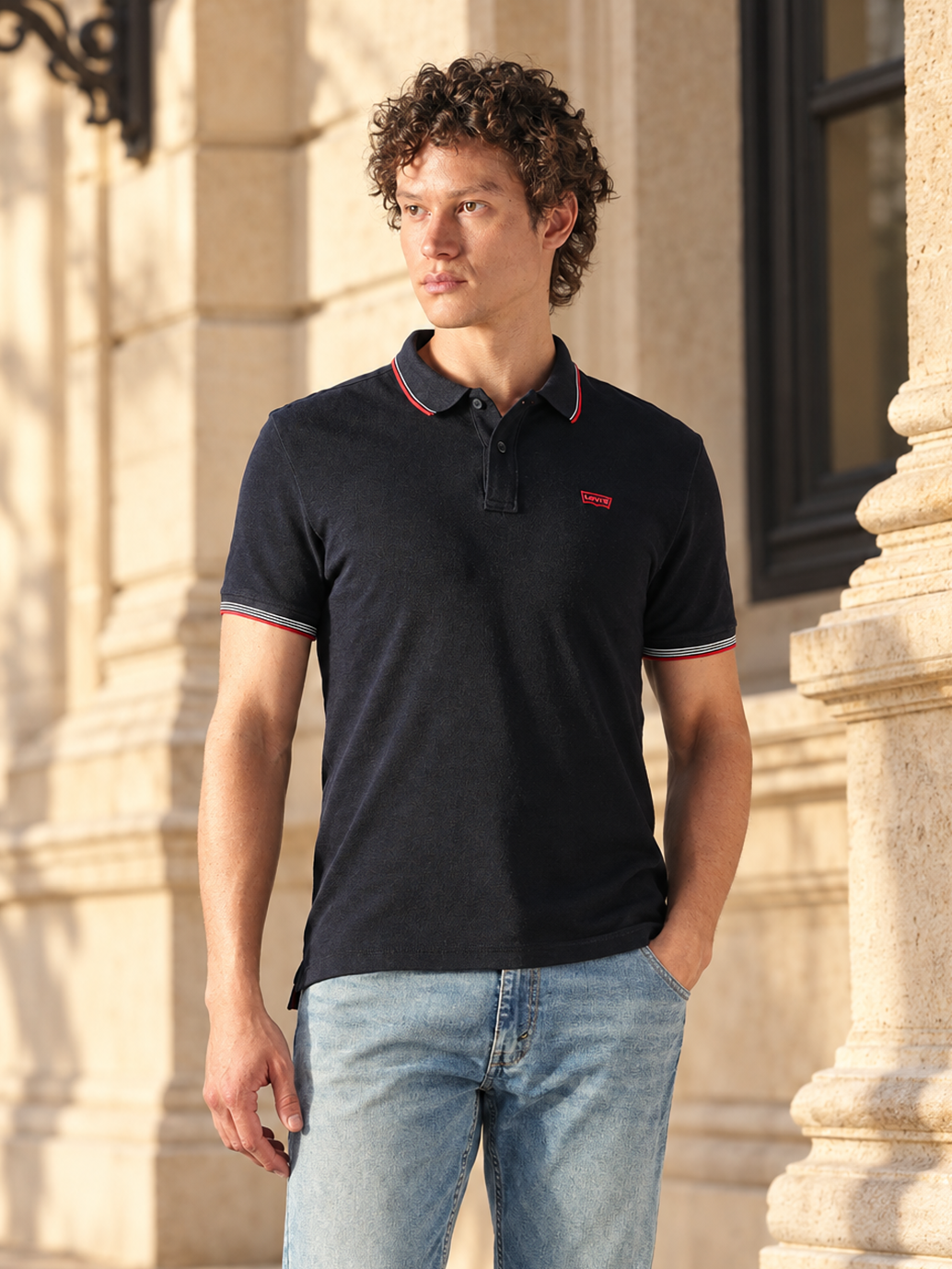 Men's Cotton Slim Fit Solid Pique Polo T shirt
