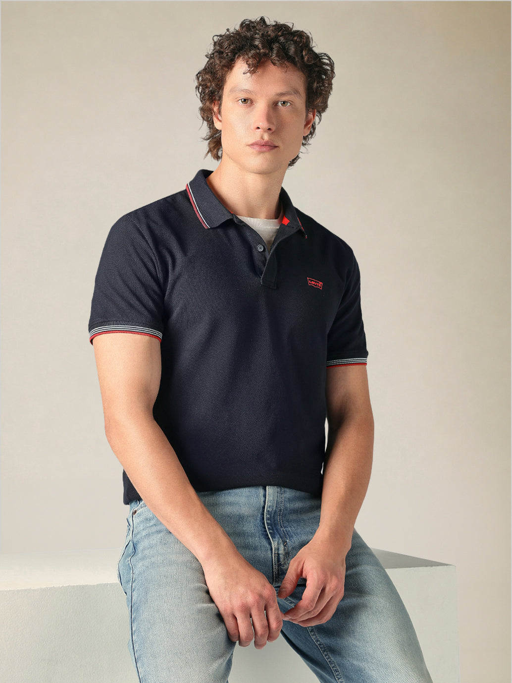 Men's Cotton Slim Fit Solid Pique Polo T shirt