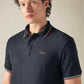 Men's Cotton Slim Fit Solid Pique Polo T shirt - Detailshot View
