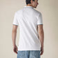 Men's Solid White Slim Fit Pique Polo T-shirt - e1ff8859-bc49-424c-9742-851fe7d26ee1 View