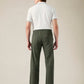 Men's Relaxed Straight Fit Cotton Mid Rise Chinos - Back View