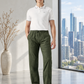 Men's Relaxed Straight Fit Cotton Mid Rise Chinos - Ai View