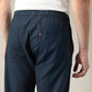 Men's Dark Blue Relaxed Straight Fit Mid Rise Chinos - Detail View