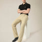Men's Beige Relaxed Straight Fit Mid Rise Chinos - Styleshot View