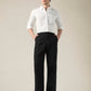 Men's Black Wide Leg Fit Mid Rise Chinos - side View