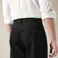 Men's Black Wide Leg Fit Mid Rise Chinos - detail View