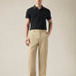 Men's Beige Wide Leg Fit Mid Rise Chinos - Front View