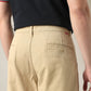 Men's Beige Wide Leg Fit Mid Rise Chinos - Detail View