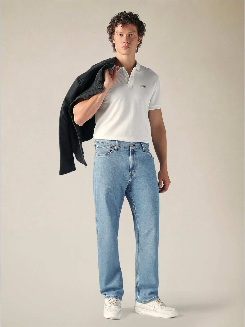 Men's 568 Mid Rise Loose Fit Cotton Blend Stretch Jeans - Styleshot View