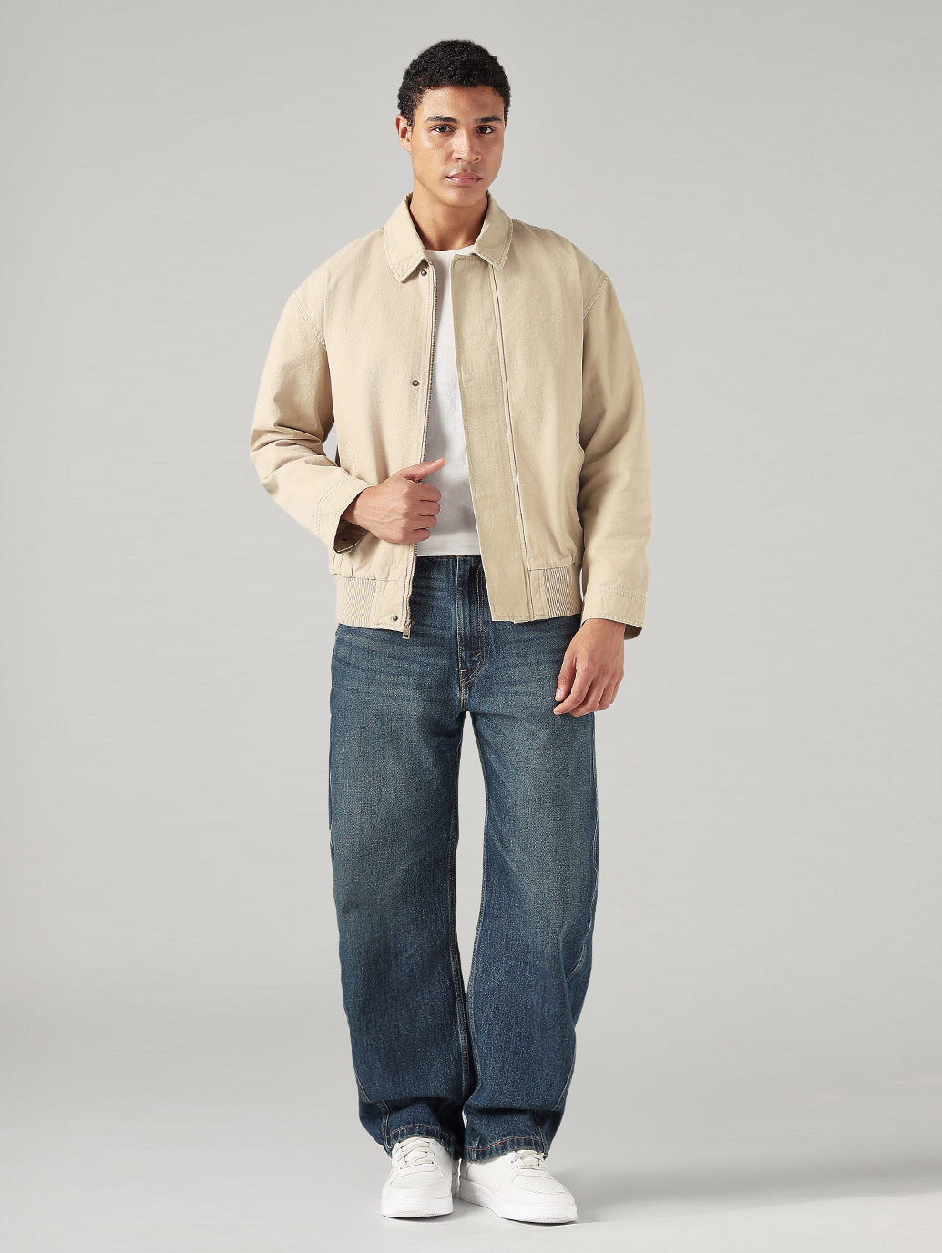 Men's Solid Relaxed Fit Jacket