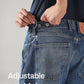 Men's Blue Baggy Fit Mid Rise Cinch Jeans - 1 View
