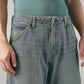 Men's Blue Baggy Barrel Fit Mid Rise Cinch Jeans - 20 View