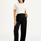 Women's High Rise Black Loose Fit Trousers - 00d0c636f38bf94c868a02d9287279ac View