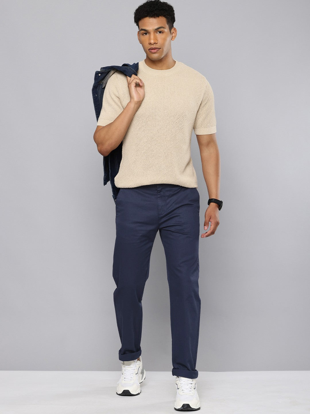 Men's Navy Blue Tapered Chinos - 0157b251-5cf0-46c6-92d3-20c1920472ae1724661698816-Levis-Men-Trousers-7381724661698288-4 View