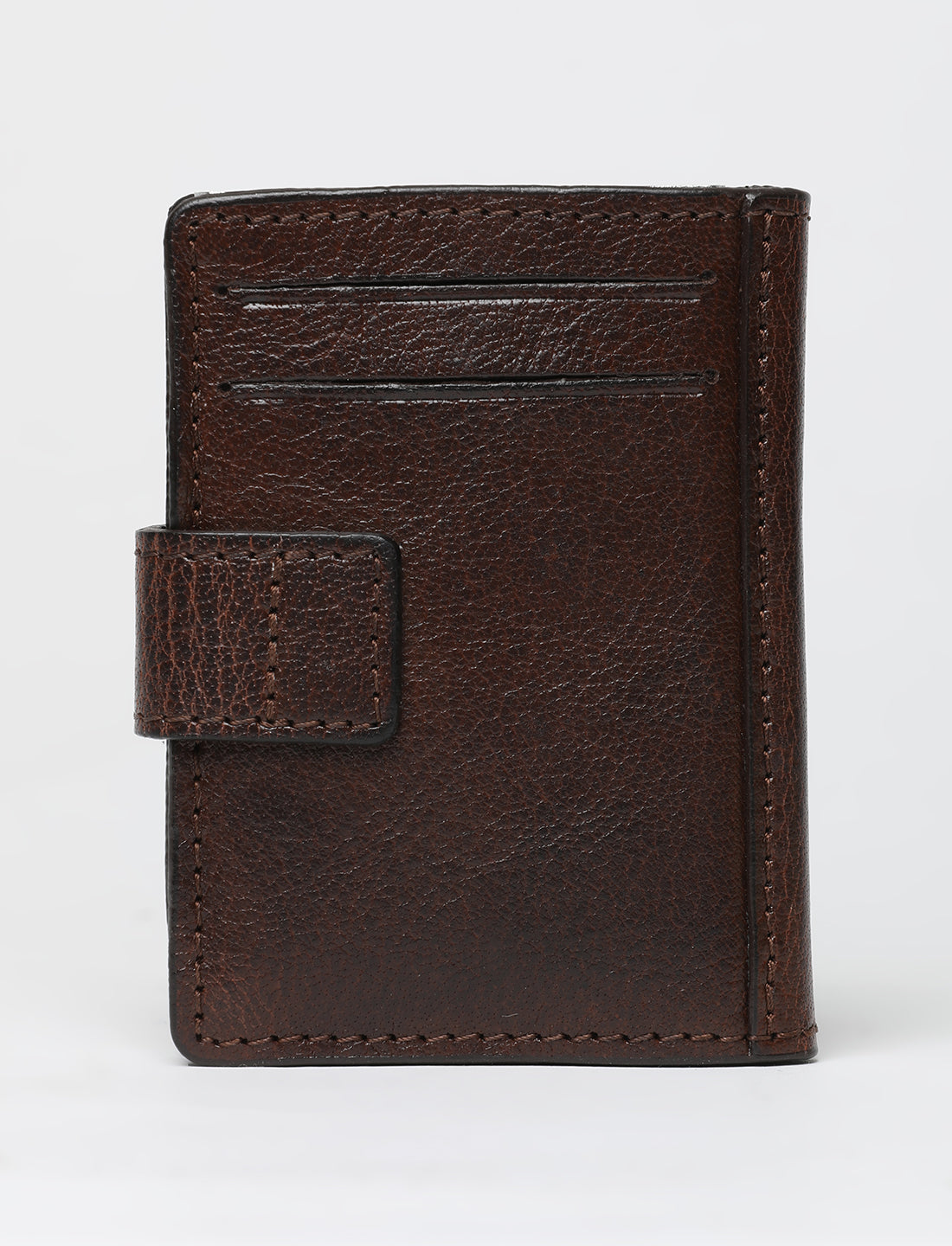Men's Brown Solid Card Holder - 053A8228 View
