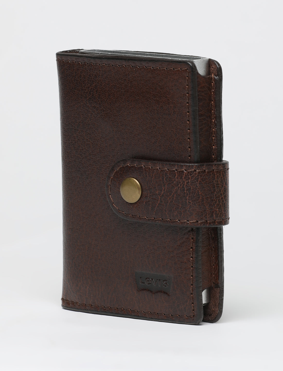 Men's Brown Solid Card Holder - 053A8230 View