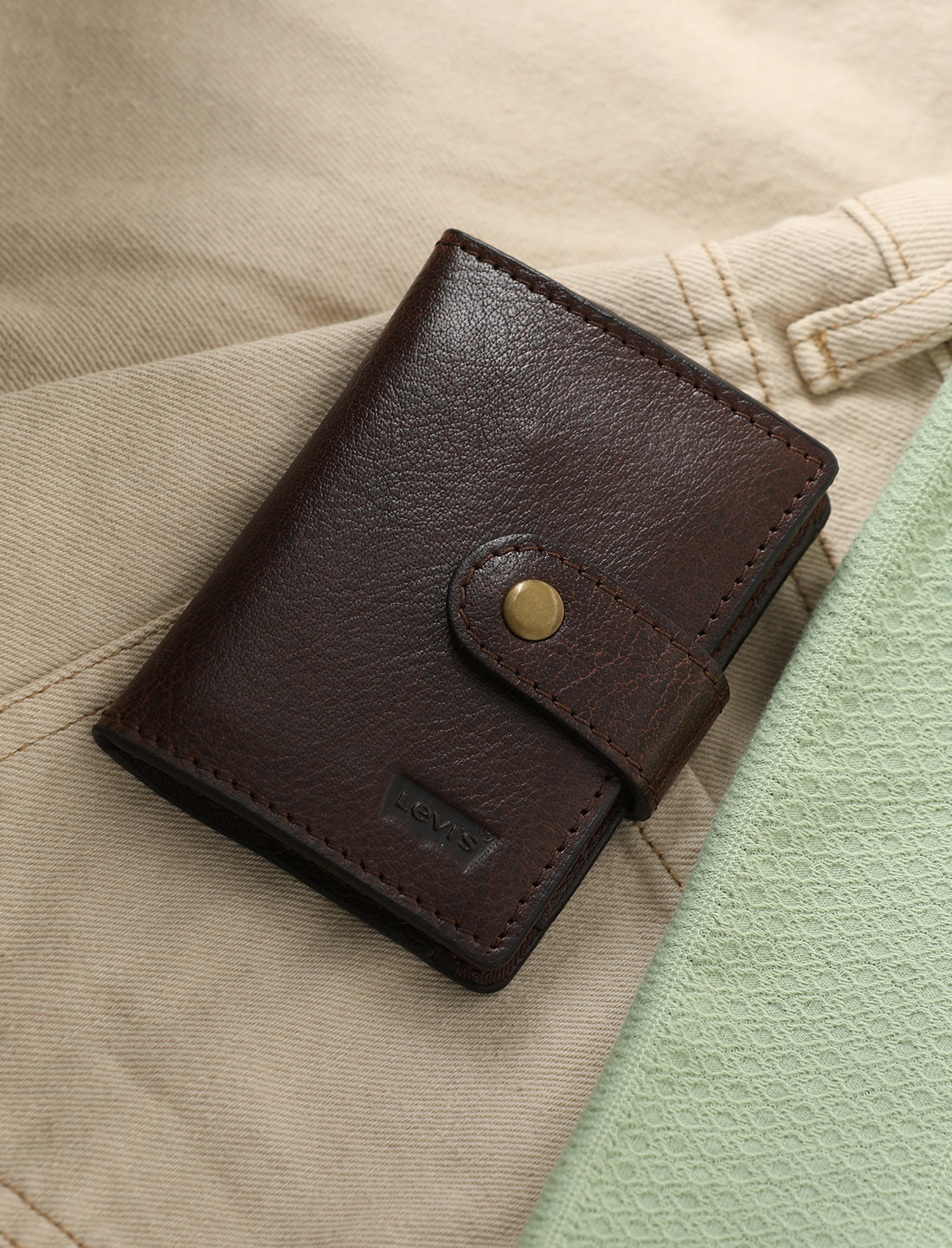 Men's Brown Solid Card Holder