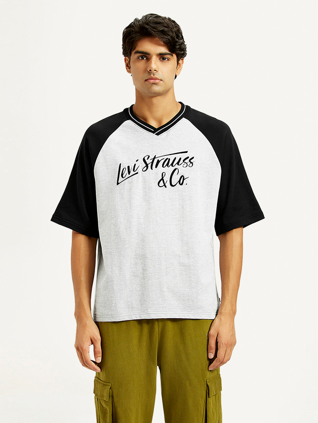 Men's Graphic Loose Fit T-Shirt - Front View