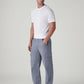 Men's Grey Straight Fit Mid Rise Cargos - Side View