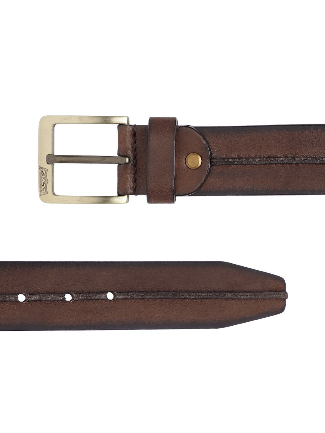 Men's Brown Textured Belt - 086c850b-17e2-47f7-9f96-926ea4afad6b1742202119509-Men-Textured-Leather-Belt-6441742202119360-3 View