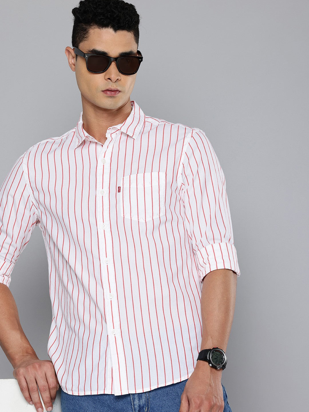 Men's Striped Slim Fit Shirt - 0a167893-6db3-431e-bf44-48920cd485411724663541921-Mens-Checkered-Slim-Fit-Shirt-4361724663541389-1 View